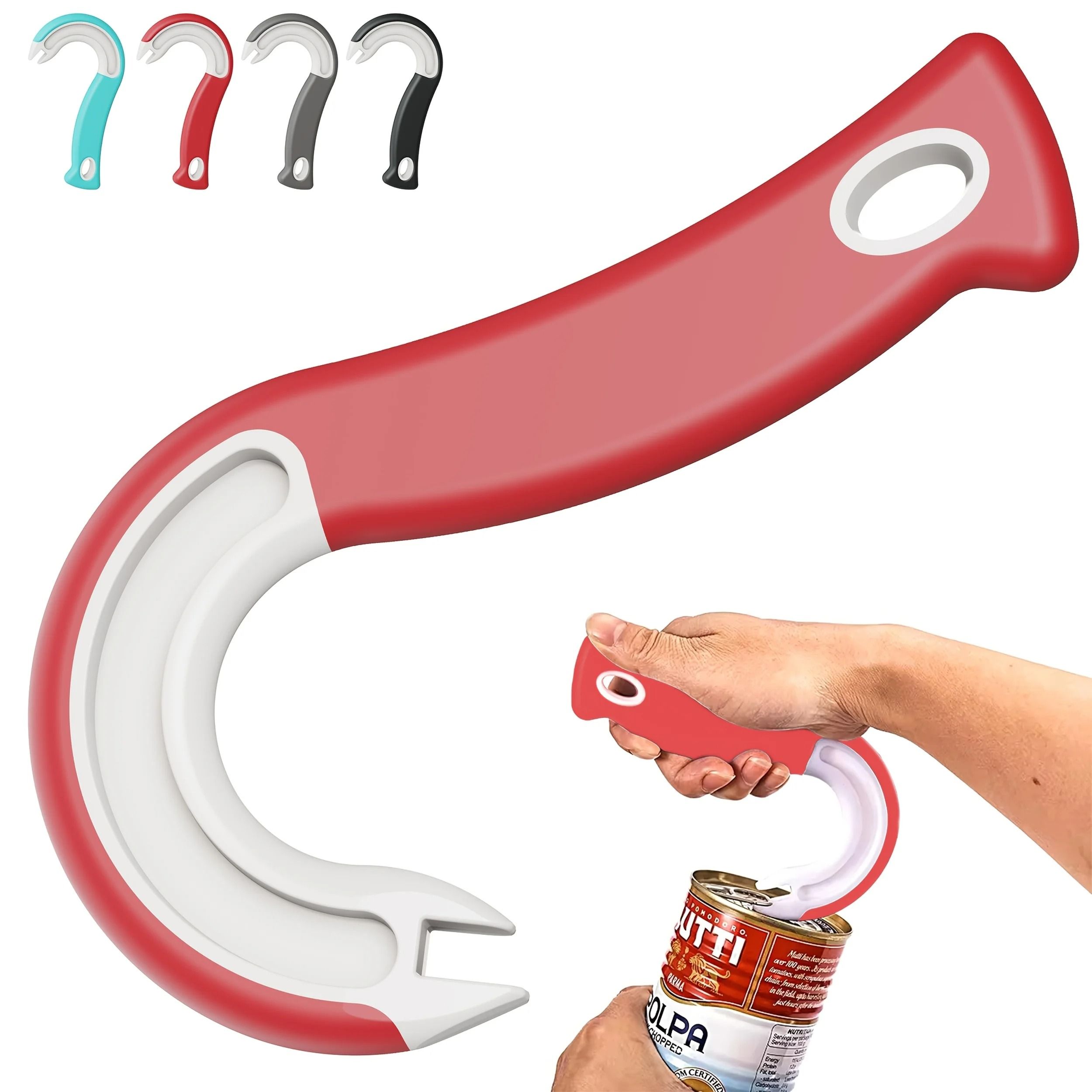 Easy-Grip Hook Can Opener – Precision Pull-Tab & Bottle Opener Tool