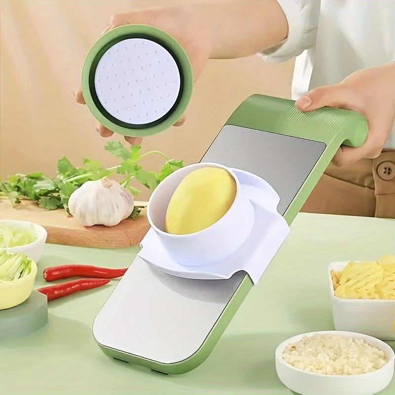 Multifunctional Vegetable Slicer and Grater Set Interchangeable Blades Manual Kitchen Tool
