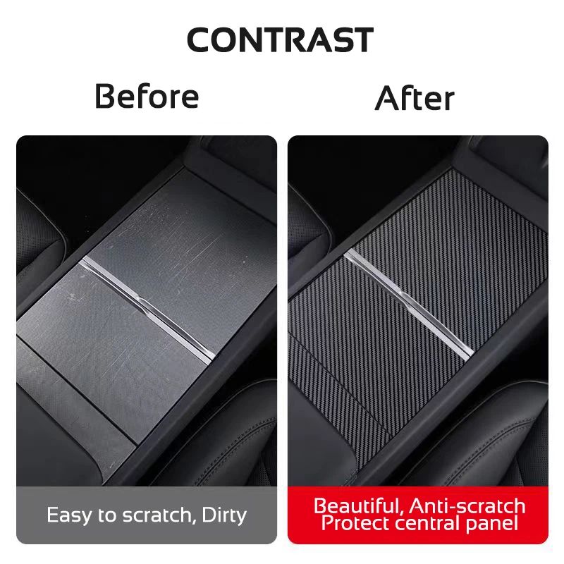 Tesla Model 3 & Model Y 2024–2026 Center Console Cover Protector – Premium Matte Control Panel Film