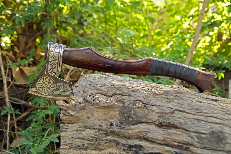 Axe, Custom Gift Hand Forged Carbon Steel VIKING AXE with Ash Wood Shaft, Wedding Gift, Axes Best Birthday&Anniversary G