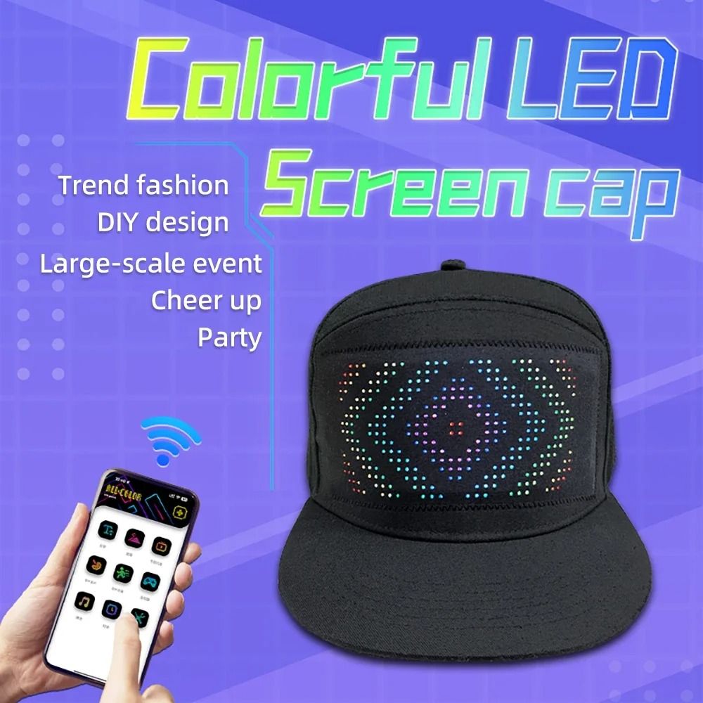 Smart Bluetooth LED Matrix Baseball Hat