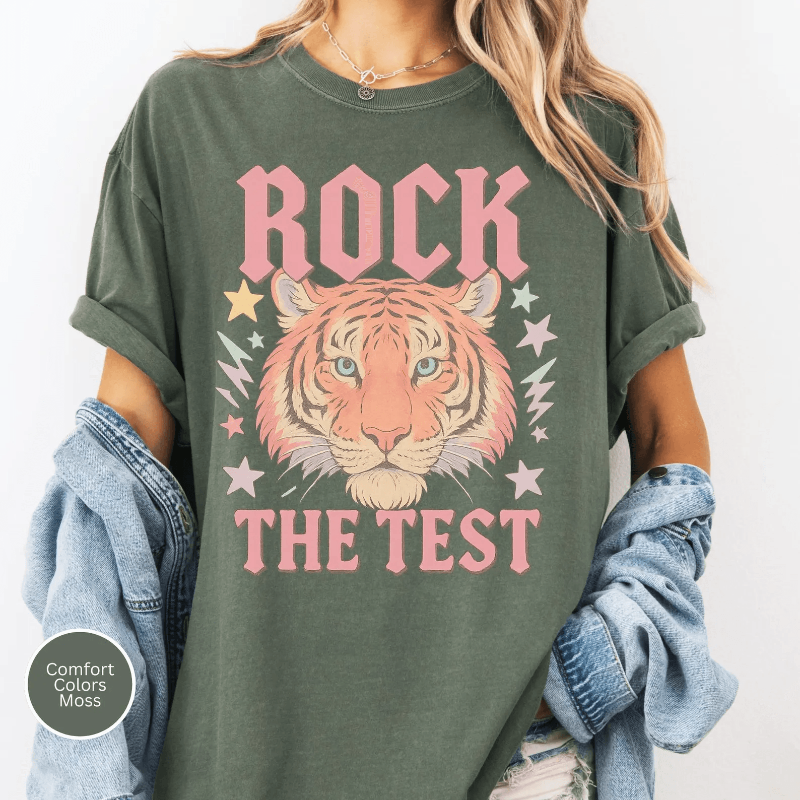 Comfort Colors Rock the Test Teacher Shirt | Funny Standardized Test Humor Tee