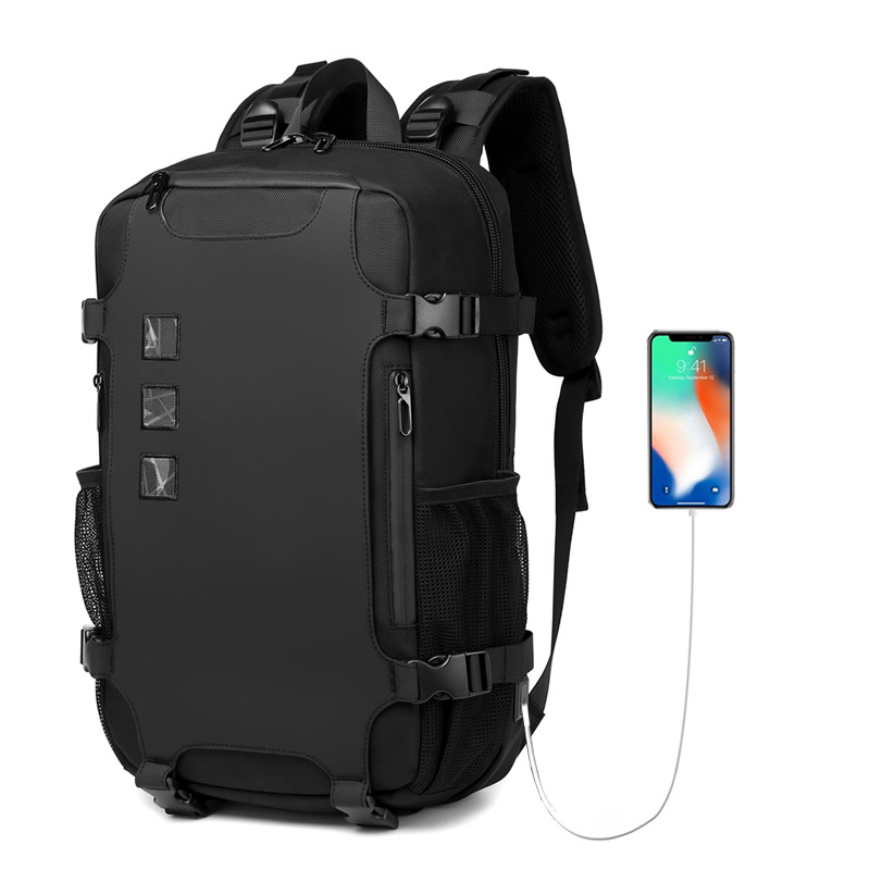 Large Capacity Men Backpack, Laptop Backpack, Waterproof Travel Bag, USB Charging Teenager Schoolbag