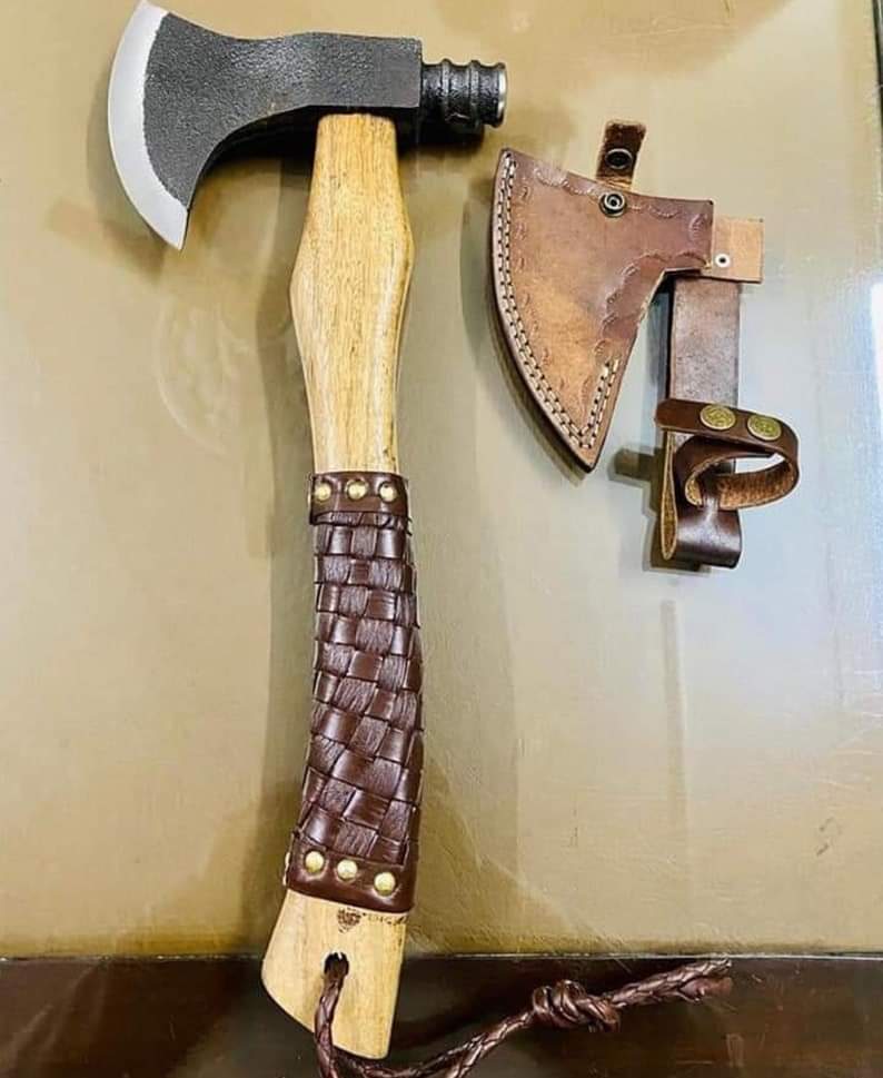 hunting axe, viking axe, with rose wood, engraved cutting axe, anniversary gifts for her, gifts for him, camping axes