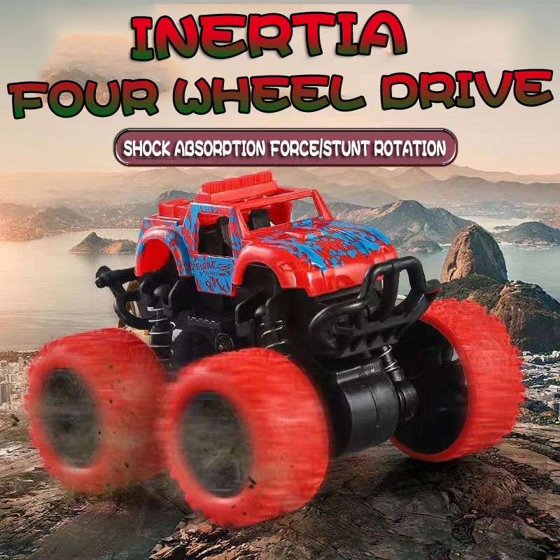 Super Fall Resistant Off Road Climbing Car Toy Rotation, Four Wheel Drive, Inertial Model for Kids