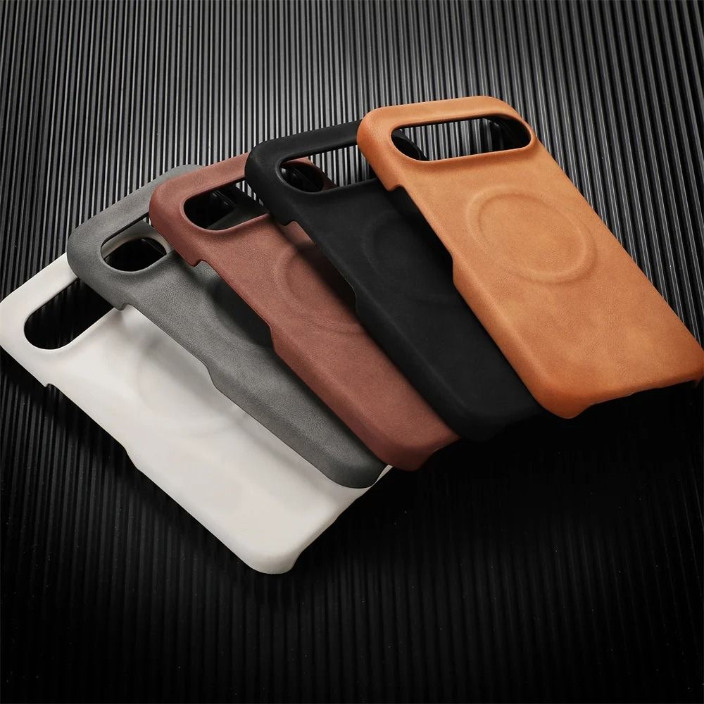 Magnetic Sheepskin Leather Phone Case for Google Pixel