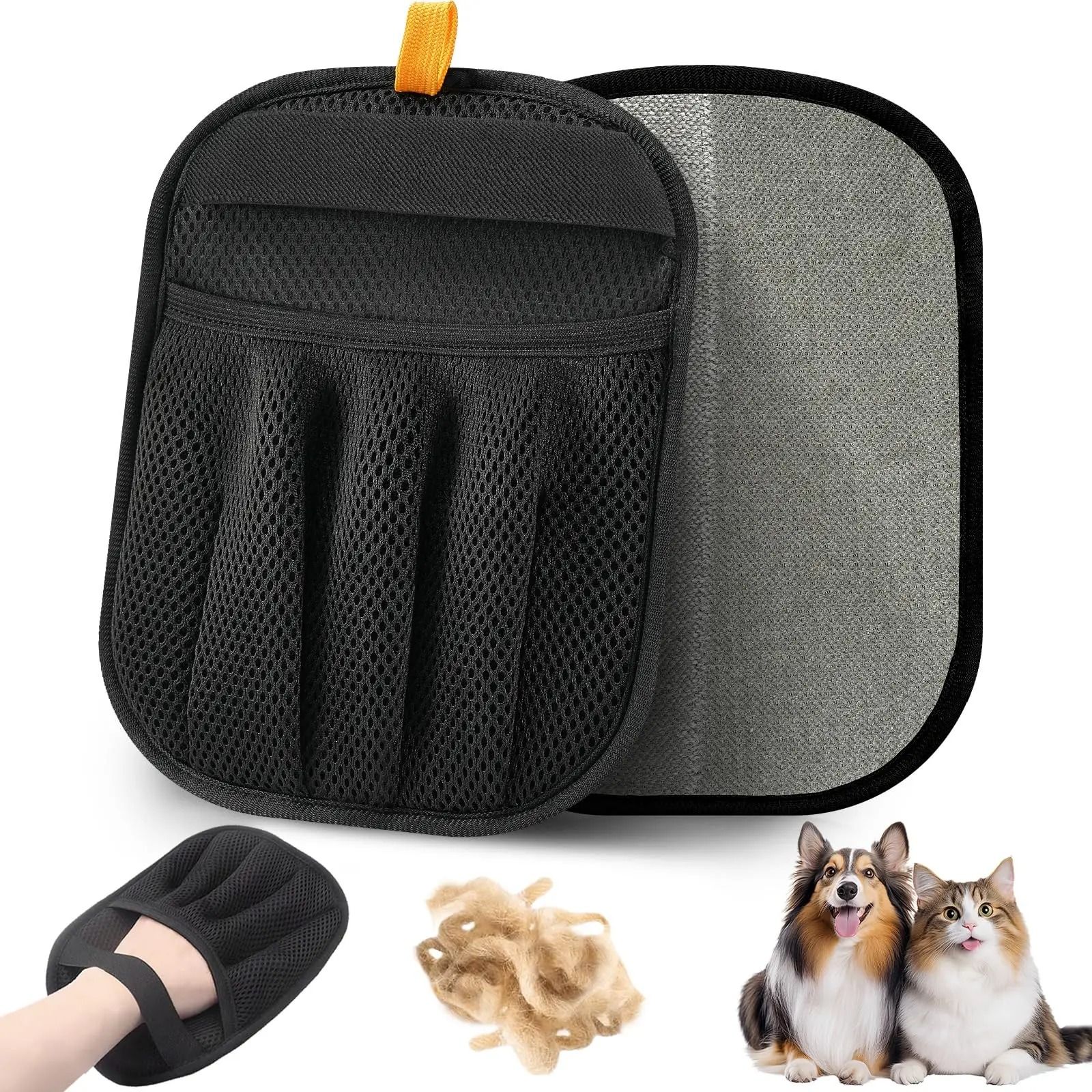 Pet Hair Removal Glove for Cats and Dogs Reusable Electrostatic Five Finger Hair Remover