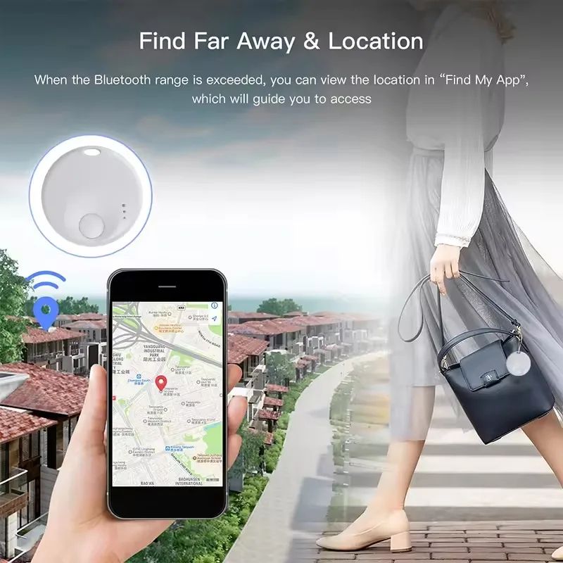 Mini Smart Bluetooth Tracker for Apple Find My – iOS Key, Luggage & Backpack Locator