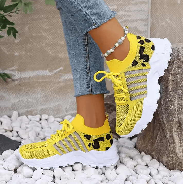 2026 Leopard Print Lightweight Womens Casual Sneakers – Breathable Everyday Shoes