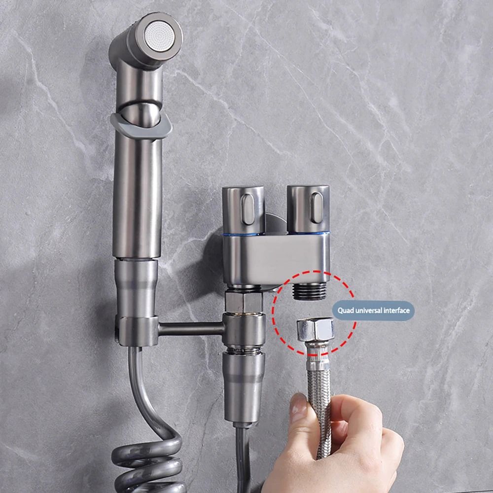 Handheld Toilet Bidet Sprayer Set with Adjustable Pressure and Dual Spray Modes