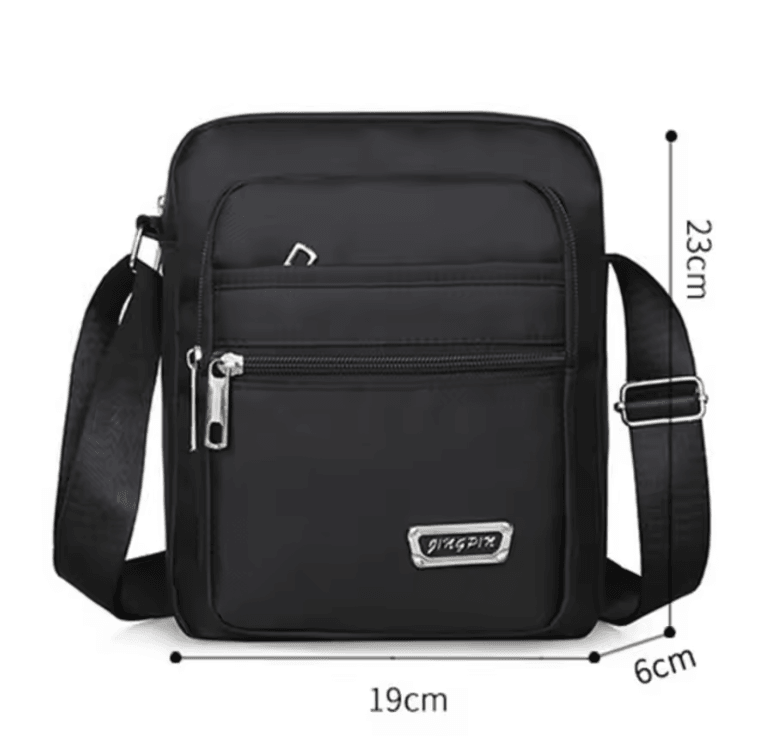 Travel Ready Nylon Crossbody Satchel for Men