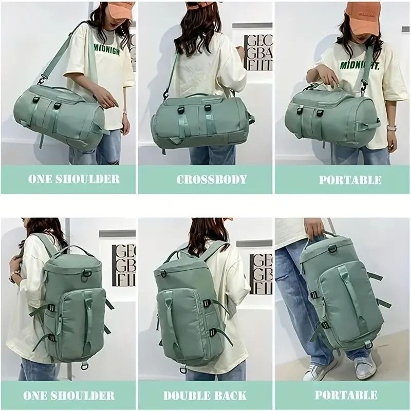 Large Capacity Waterproof Travel Backpack Duffel Bag with Shoe Compartment and Wet Dry Separation