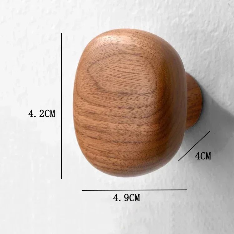 Scandinavian Wooden Wall Hook Pebble Style Coat Hanger