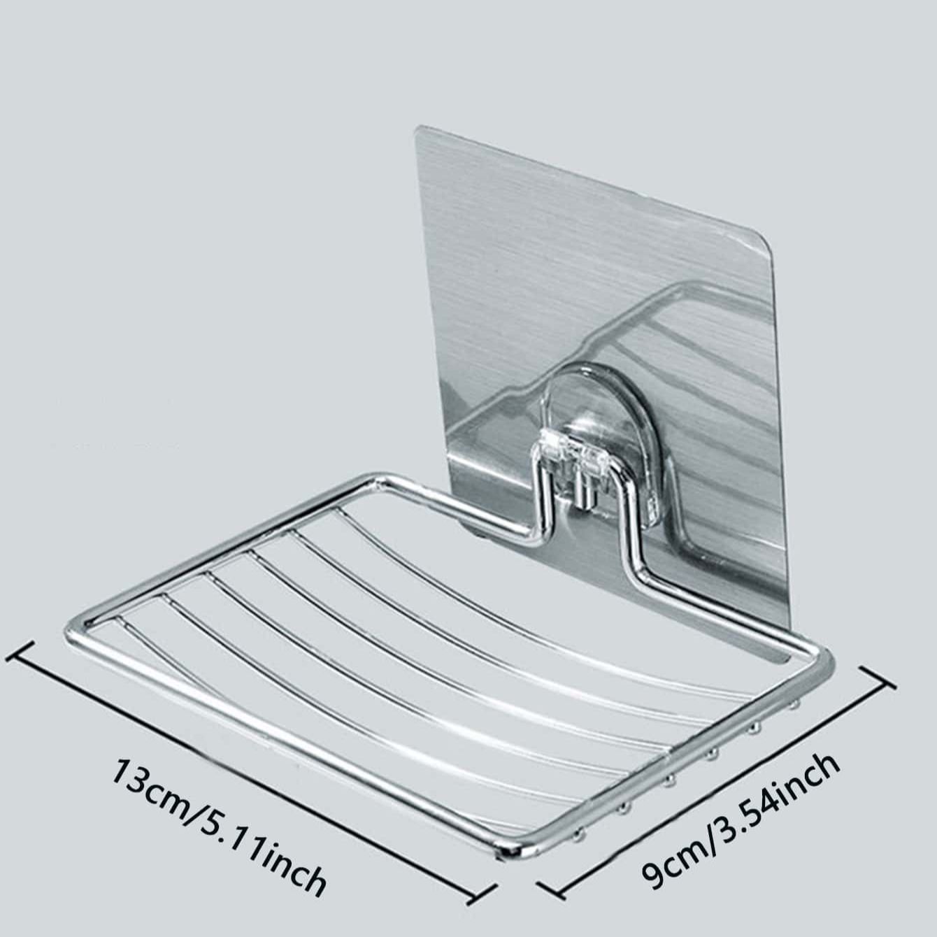 Stainless Steel Punch Free Soap Rack Luxury Wall Hanging Soap Box