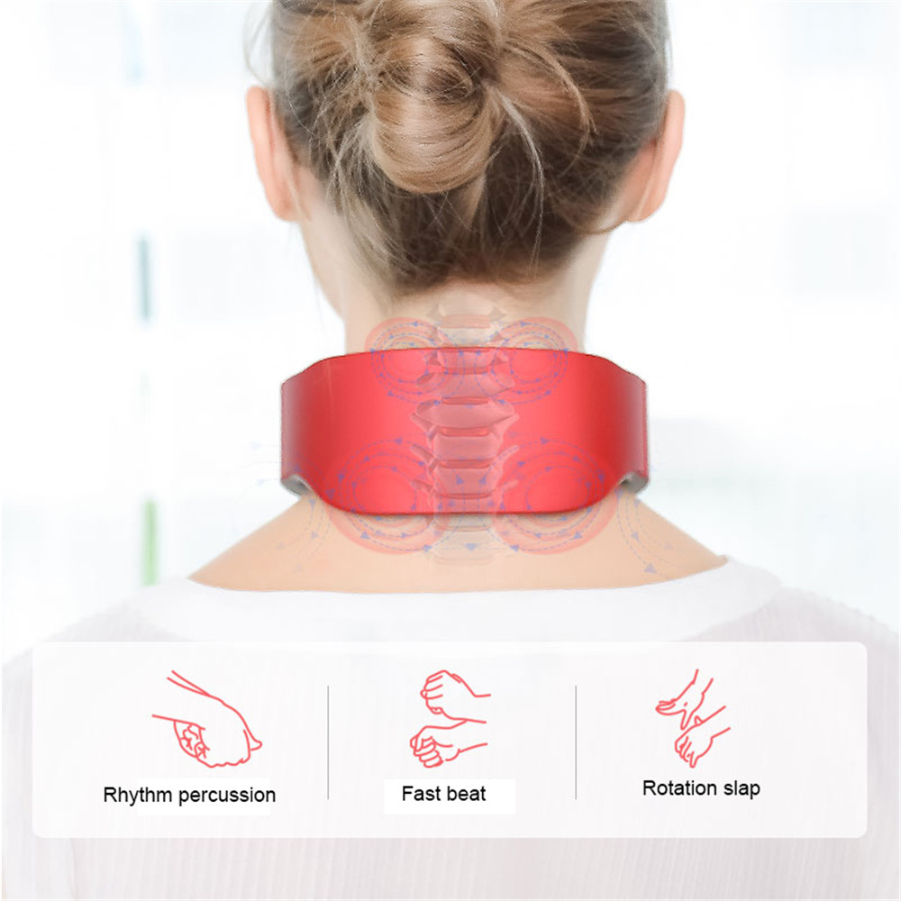 Adjustable Heat Cervical Vertebra Relax, Electric Neck and Shoulder Pulse Massager, Pain Relief Kneading Machine