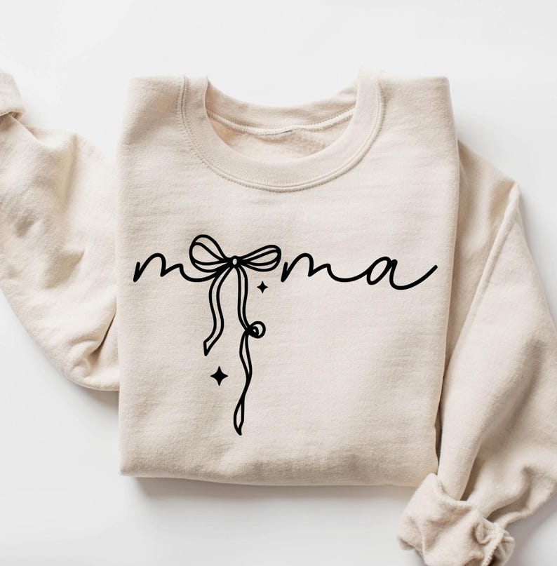 Mama with Ribbon Shirt Coquette Mama Shirt Heart Design Perfect Mother's Day Gift