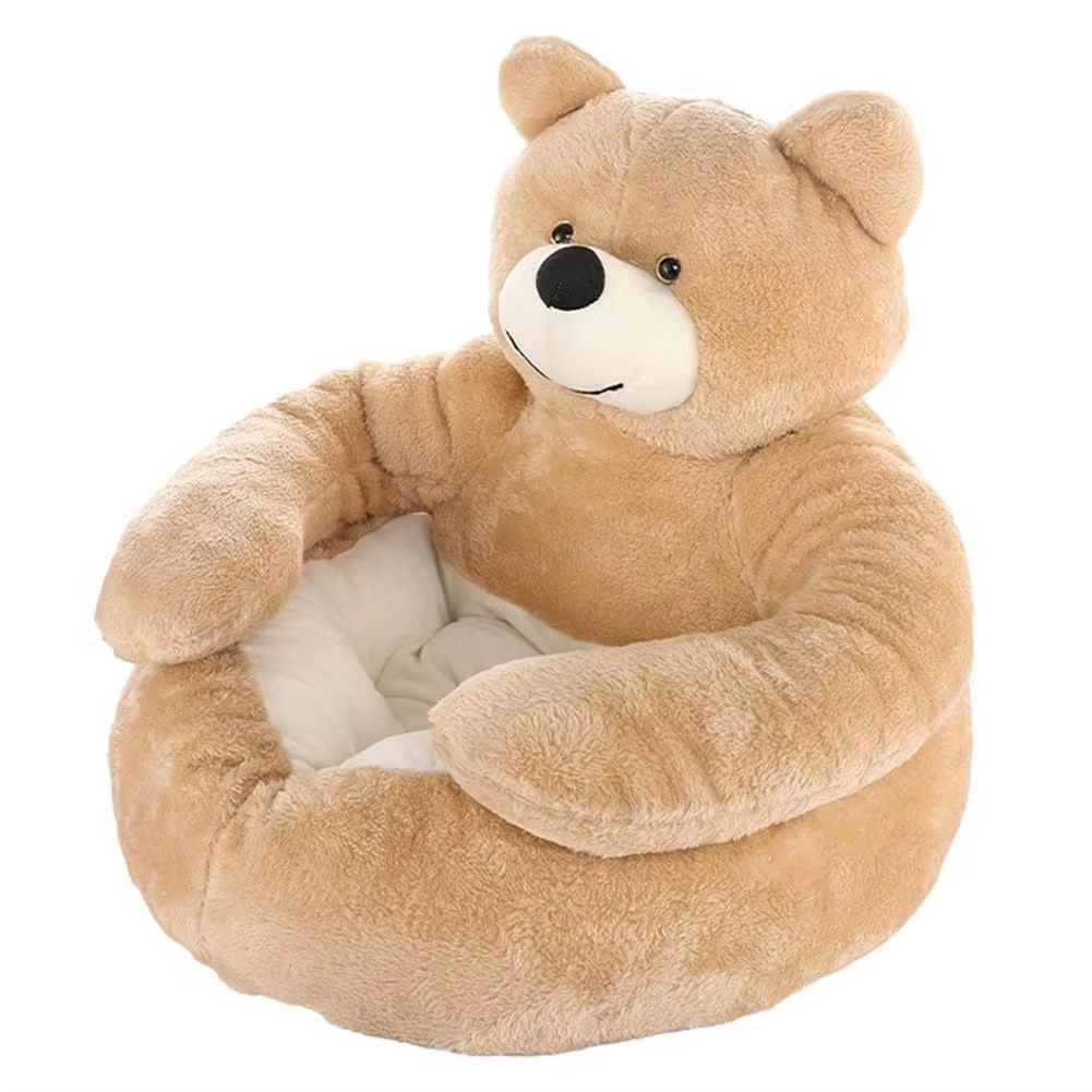 CozyBear Plush Pet Bed with Removable Washable Mat (Four Seasons Dog & Cat Sleeping Pad)