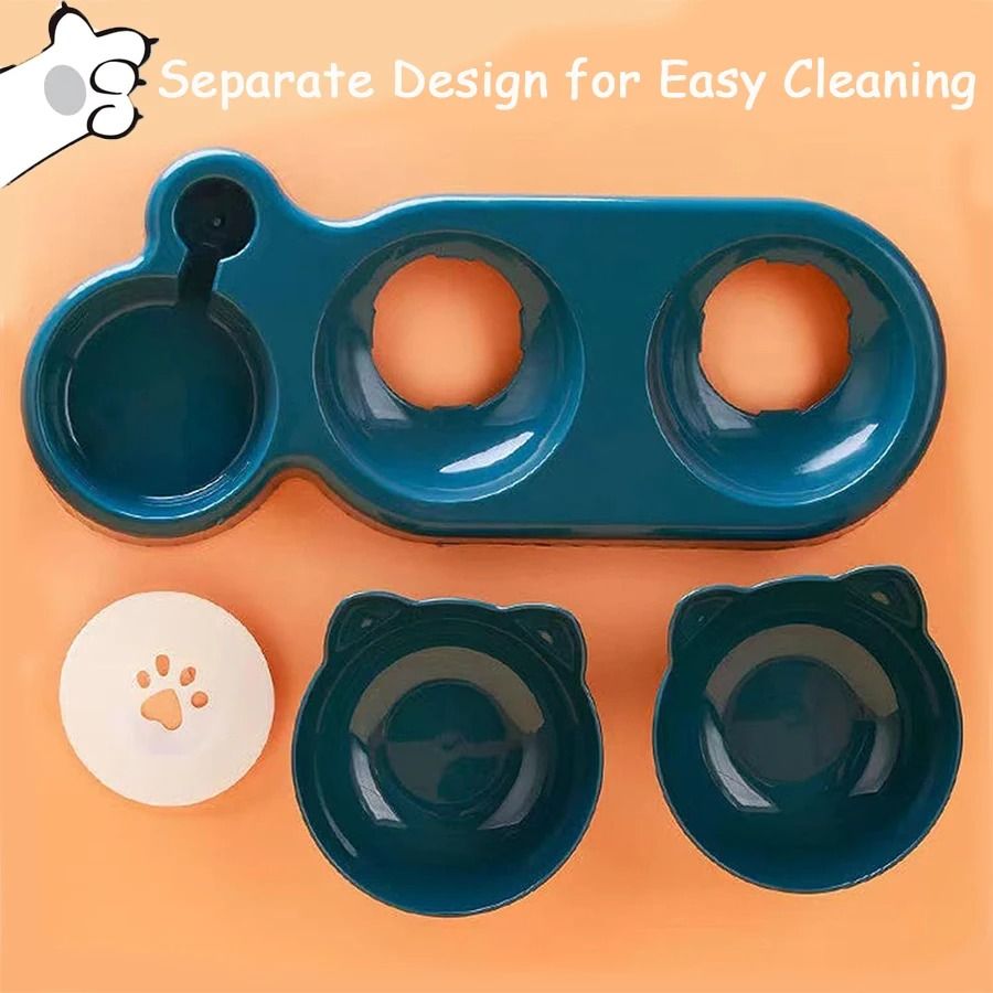 3-in-1 Ergonomic Pet Feeder & Water Station