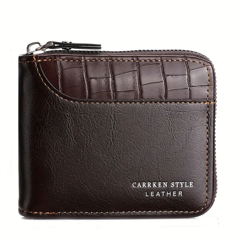 Luxury Mens Leather Wallet with RFID & Coin Pocket
