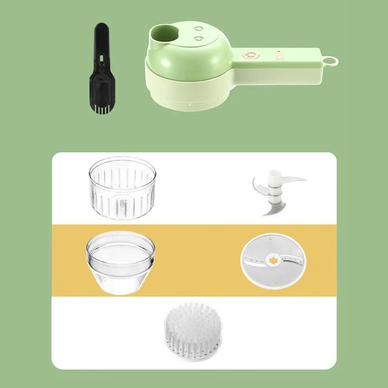 4 in 1 Electric Vegetable Cutter Wireless Food Chopper and Garlic Masher