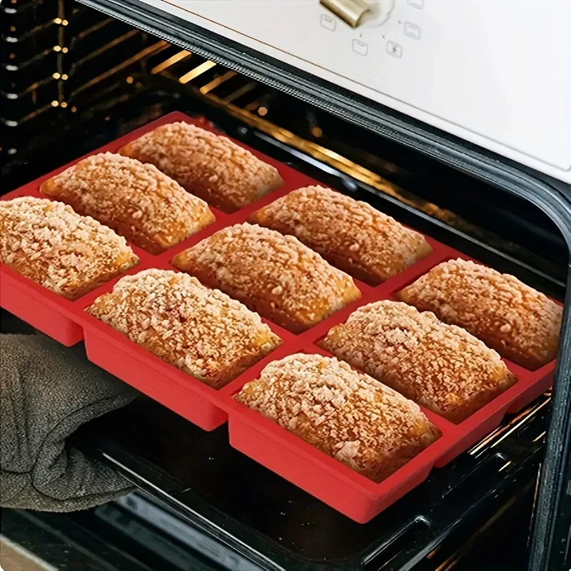 Cavity Silicone Mini Loaf Pan for Baking Cakes, Muffins, Meatloaf & More | Easy to Clean, Non-Stick