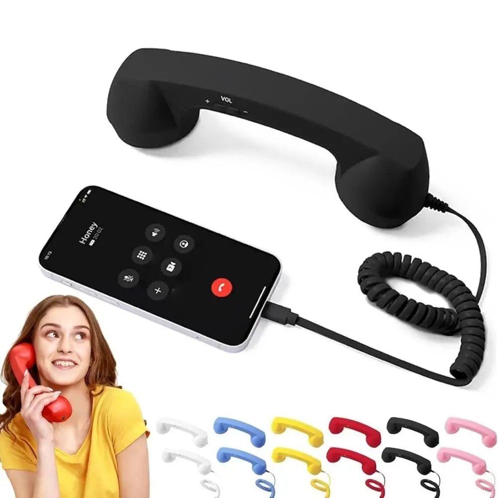 Type-C Handset Phone Receiver – Retro Style Landline Handle – High-Yield Audio Interaction Hub
