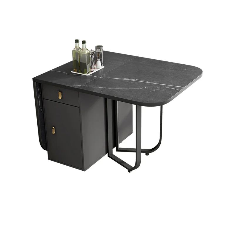 Folding Rectangle Dining Table with Chairs Set