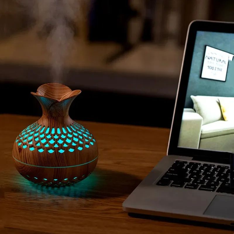 Wood Grain USB Aroma Humidifier 300ml