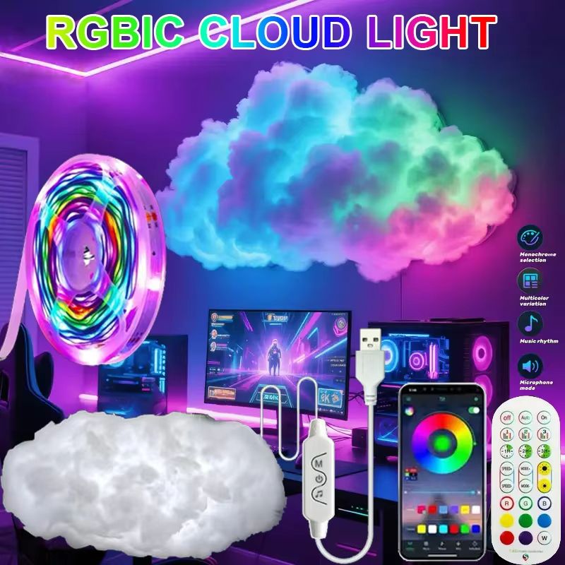 DreamCloud Pro DIY RGBIC LED Cloud Ceiling Light Strip