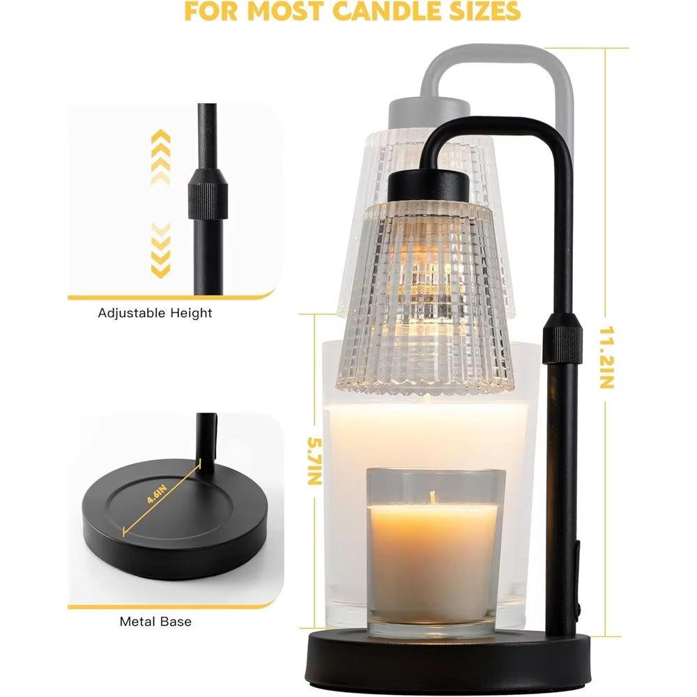 Dimmable Candle Warmer Lamp with Timer Electric Wax Melt Fragrance Warmer Home Decor Gift