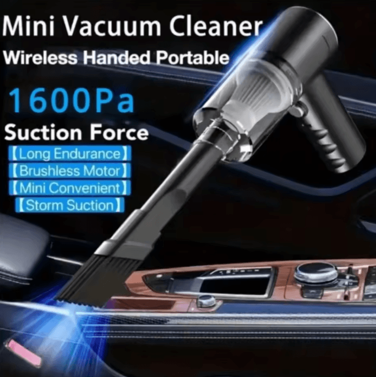 Portable 3 in 1 Car Vacuum Cleaner Cordless Handheld Vacuum with Suction and Blower USB Rechargeable