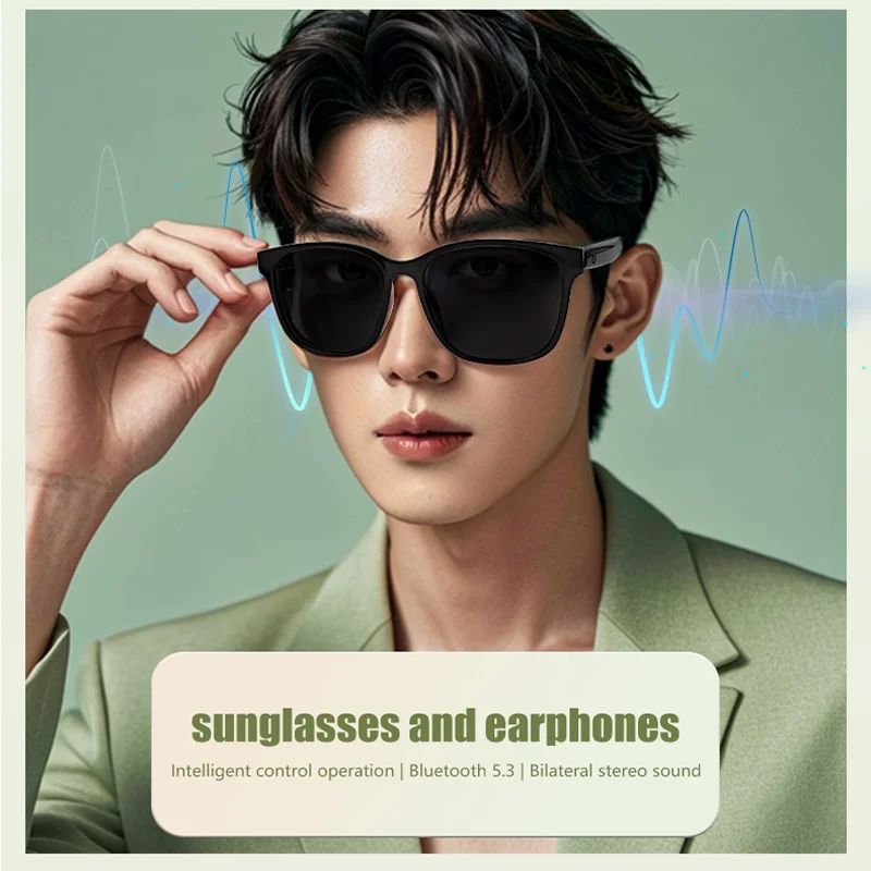 LIGE AI Voice Smart Sunglasses with Bluetooth Calls and Camera Control
