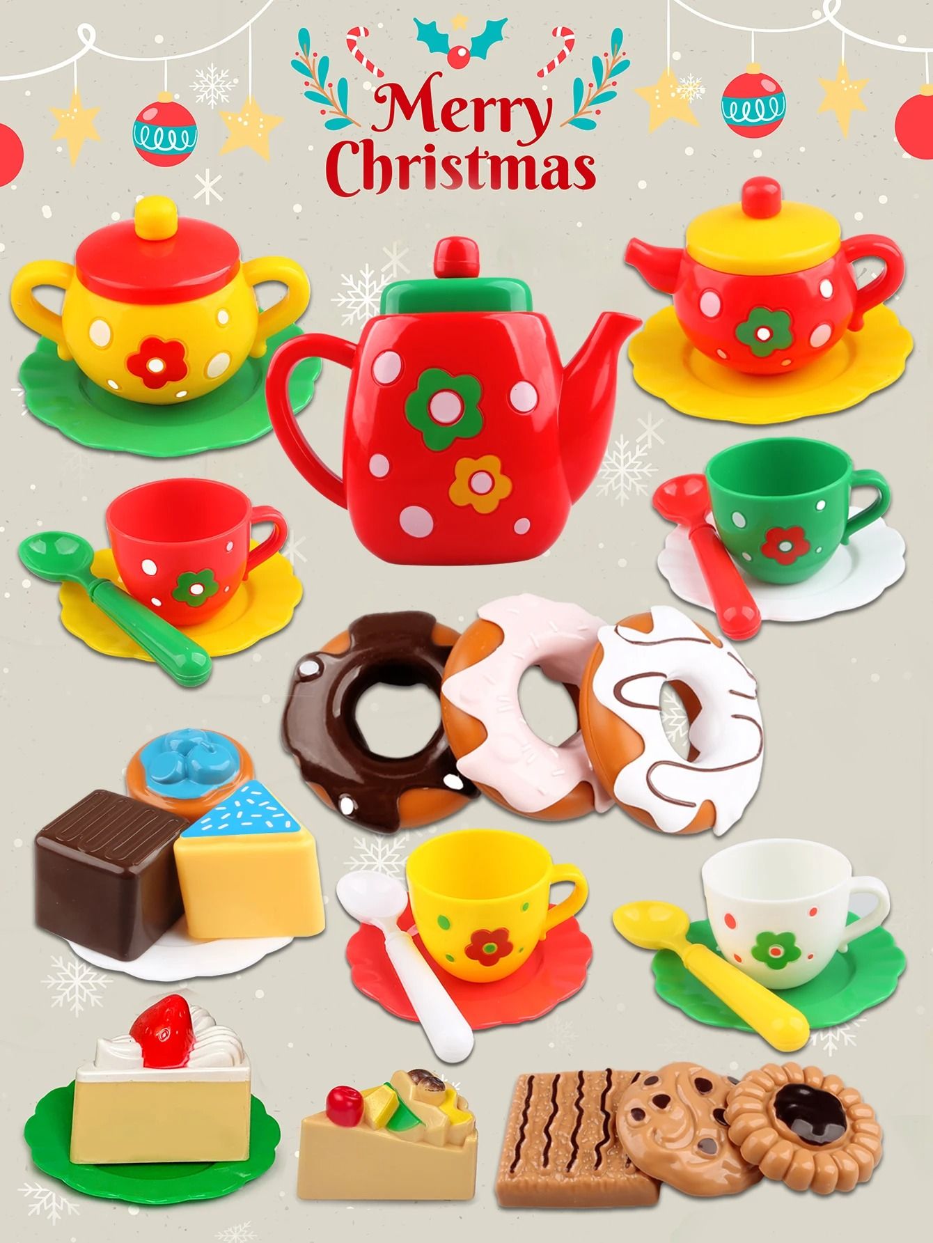 Girls Afternoon Tea and Dessert Set – Interactive Playhouse Kitchen Toy