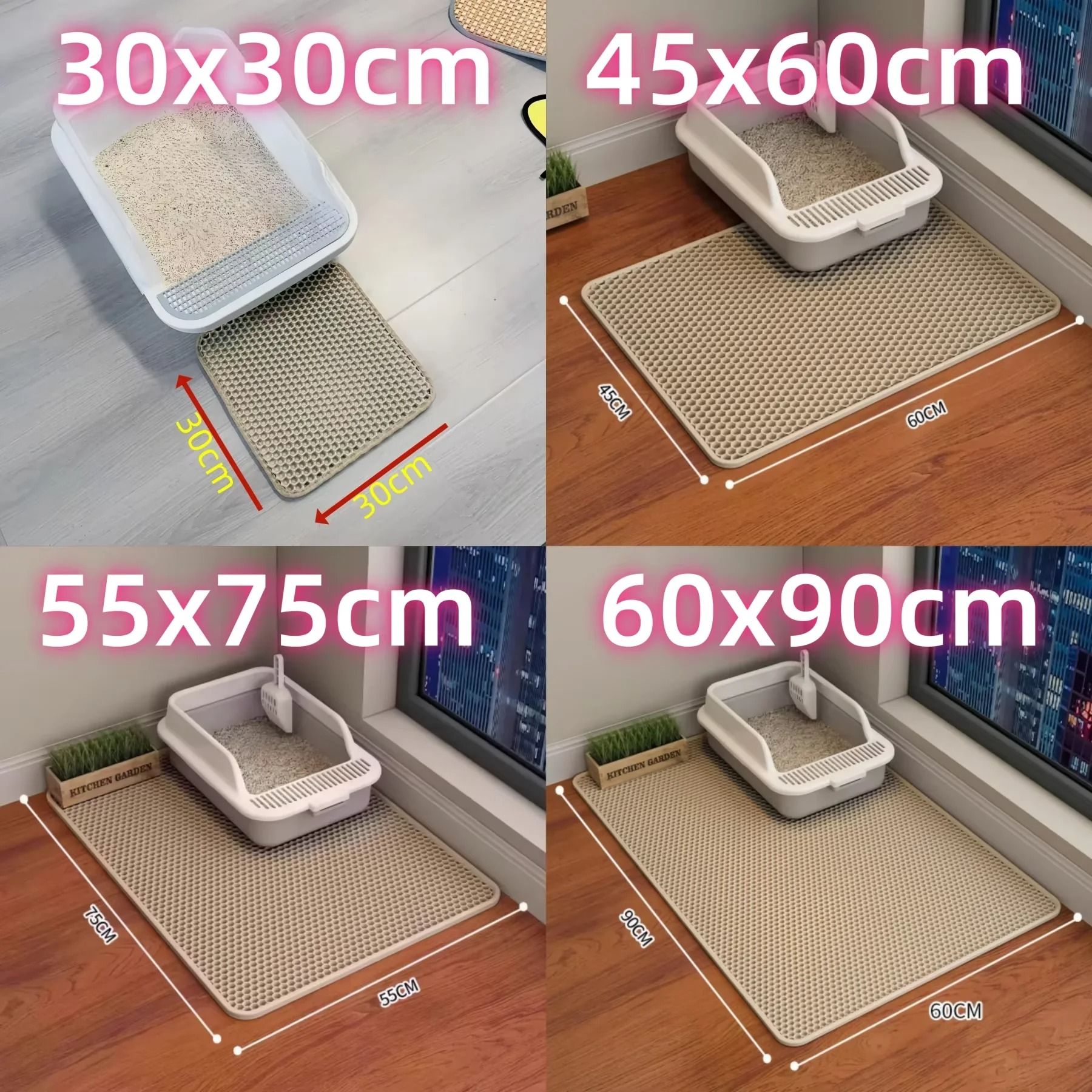 PurrShield Extra Large Double Layer Waterproof Cat Litter Mat