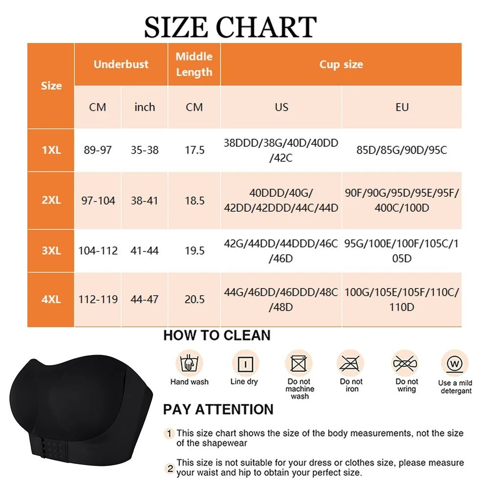 Strapless Seam-free Front Button Cross Bandage Comfortable Smooth Plus Size Bra