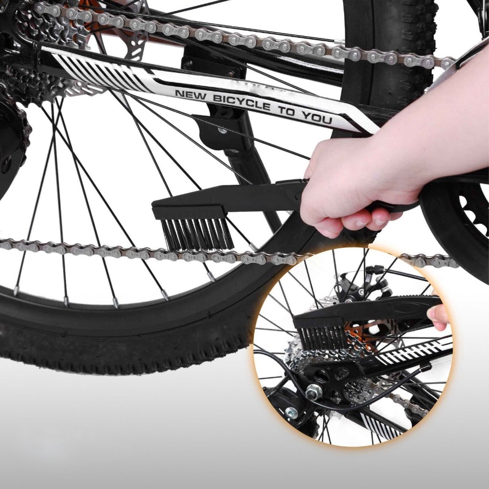 Portable Bike Chain Cleaner Tool Easy Clean Brush Scrubber Kit for Mountain Bike and Cycling Chains