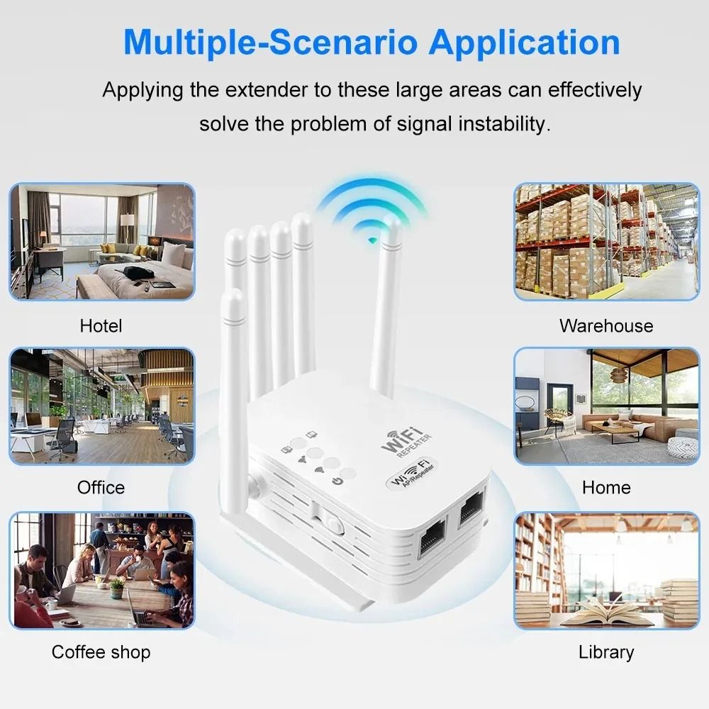 Dual Band Wireless WiFi Repeater and Signal Booster 2.4G and 5G