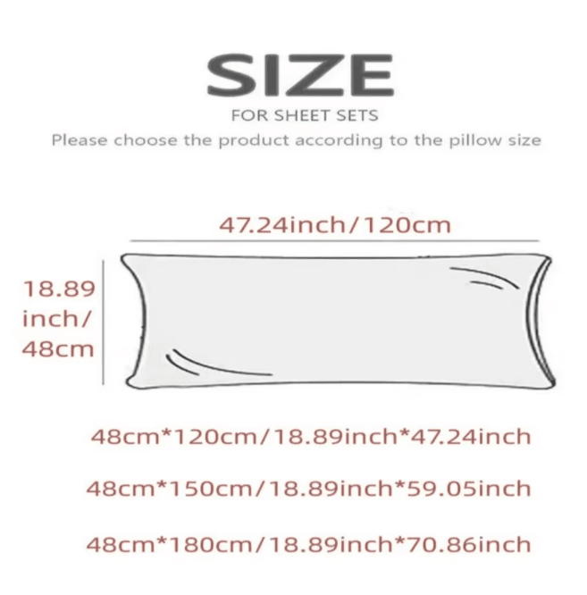 Ultra Soft Washed Long Body Pillowcase for Couples Extra Long Solid Color Pillow Cover