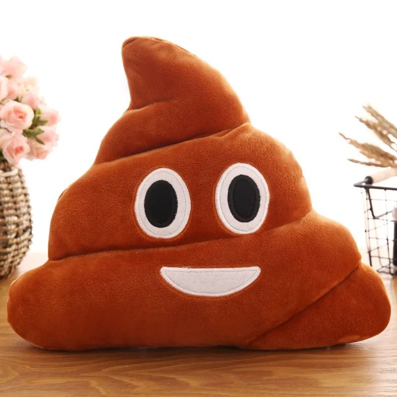 Cartoon Poop Plush Cushion Funny Expression Cushion