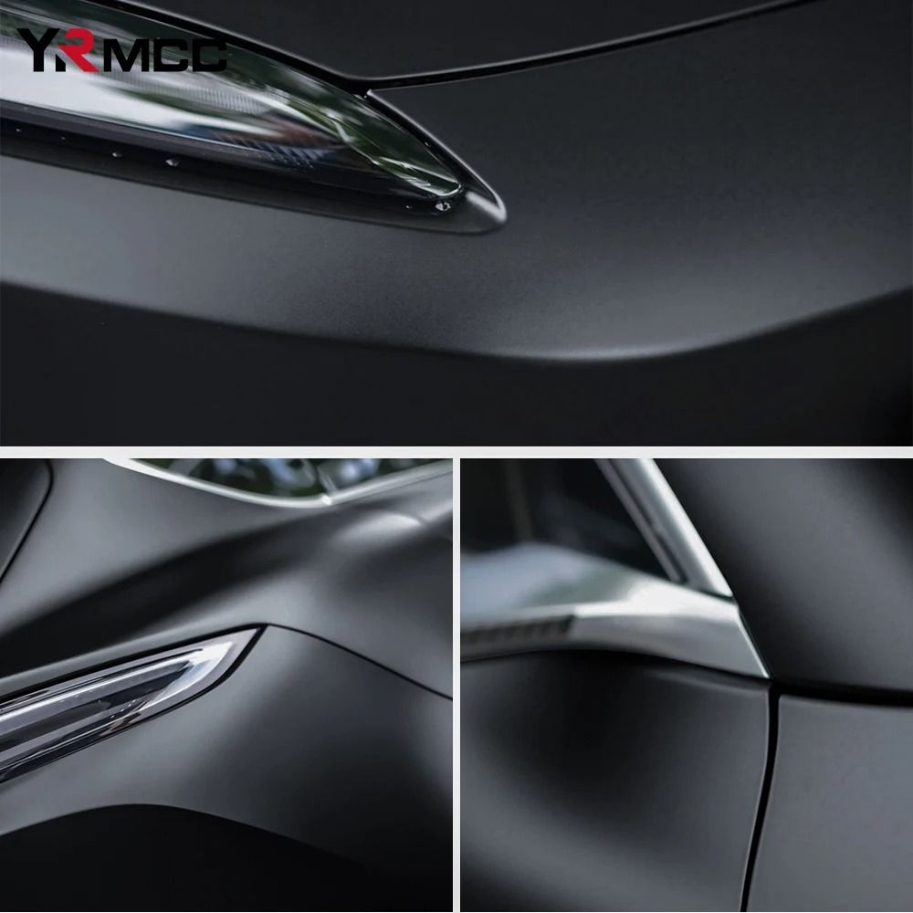 Matte Black Vinyl Wrap Car Body Film Waterproof Auto Tuning Sticker