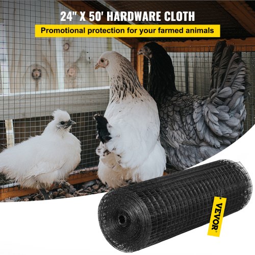 Premium Welded Wire Fence Vinyl Coated Gauge, Heavy-Duty Chicken Rabbit Mesh for Gardens, Cages & Pest Control