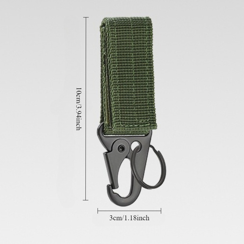 Outdoor Tactical Climbing Buckle Keychain Multifunctional Belt Hook & Eagle Mouth Hook, Nylon Webbing Climbing