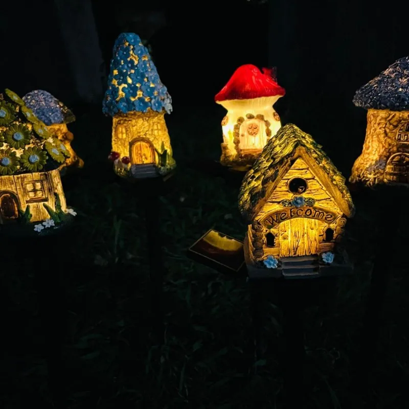 Solar Mushroom Lamp Outdoor Waterproof, Whimsical Atmosphere Decorative Light for Garden, Patio & Landscape Lighting