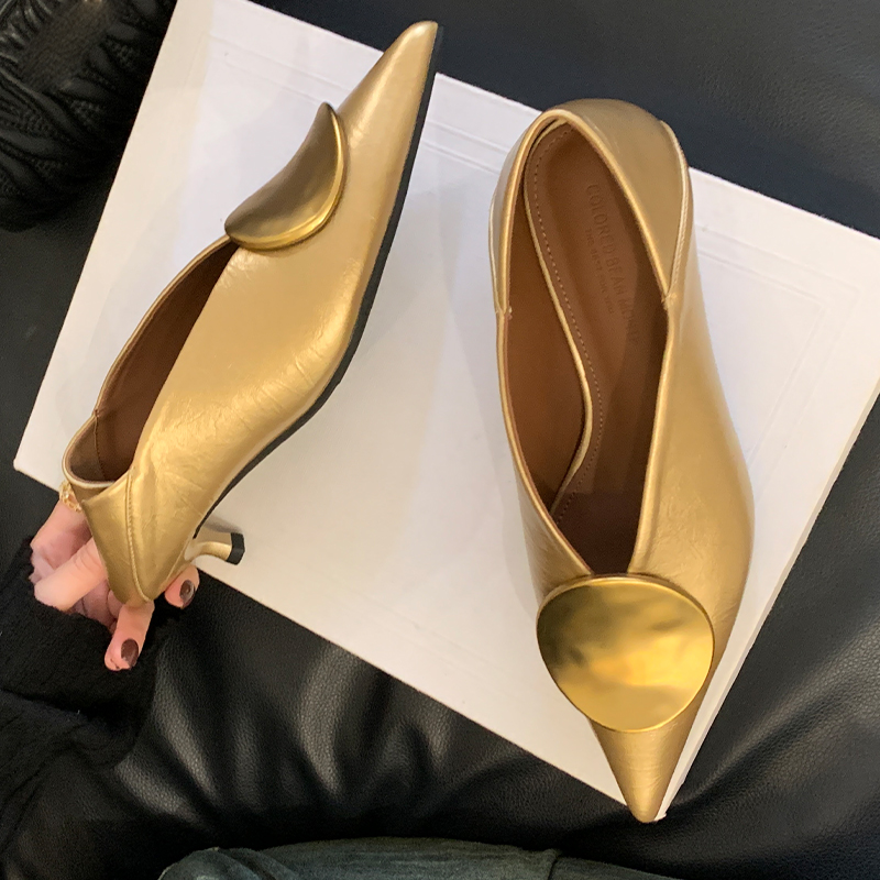 Designer Luxury Women Heeled Shoes, Sexy Pumps with Pointed Toe, Low Heels Summer Fashion Elegant