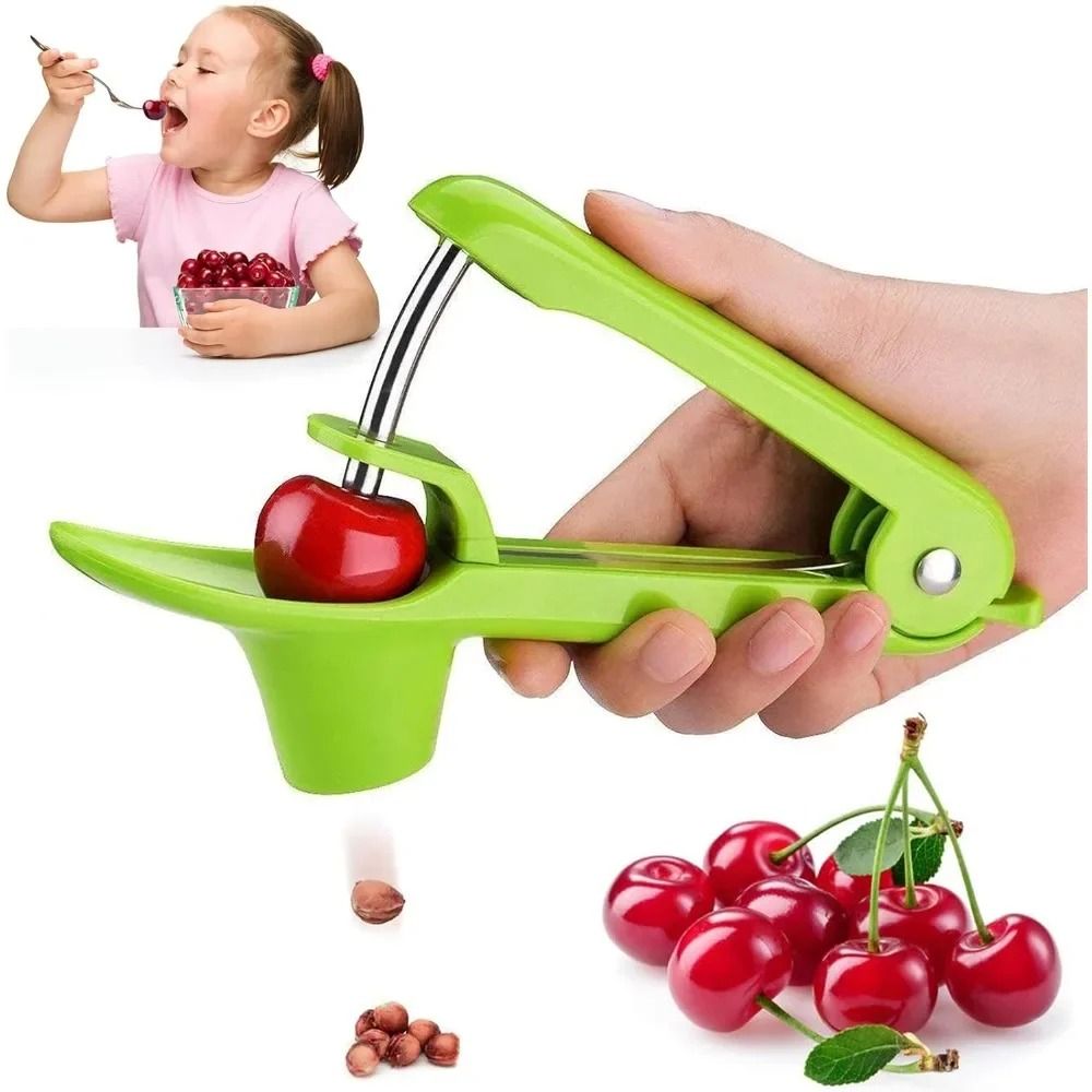 Heavy Duty Cherry Pitter Tool with Space Saving Lock Design