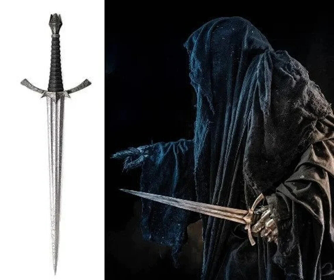 CUSTOM HANDMADE FORGED DAMASCUS STEEL VIKING SWORD WITH WOOD & BRASS HANDLE WITH SHEATH