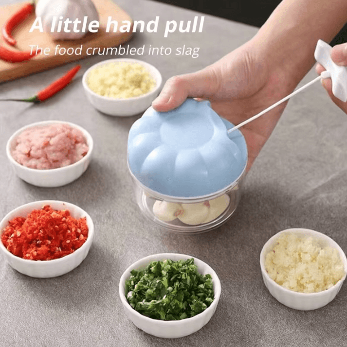 Manual Garlic Masher – Handheld Garlic Crusher for Easy Minced Garlic (Blue/Pink)