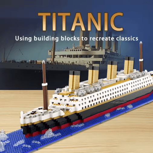Micro Particle Building Block Titanic Cruise Ship Model Giant Assembly Puzzle Toy for Kids