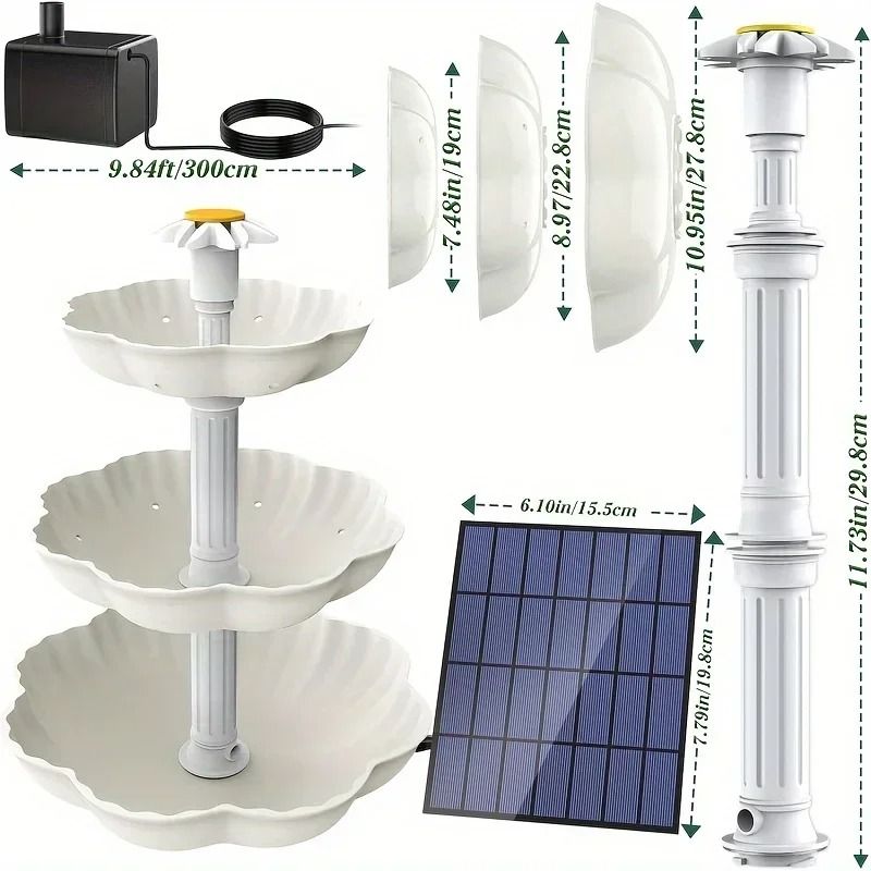 Solar Bird Bath Fountain Kit