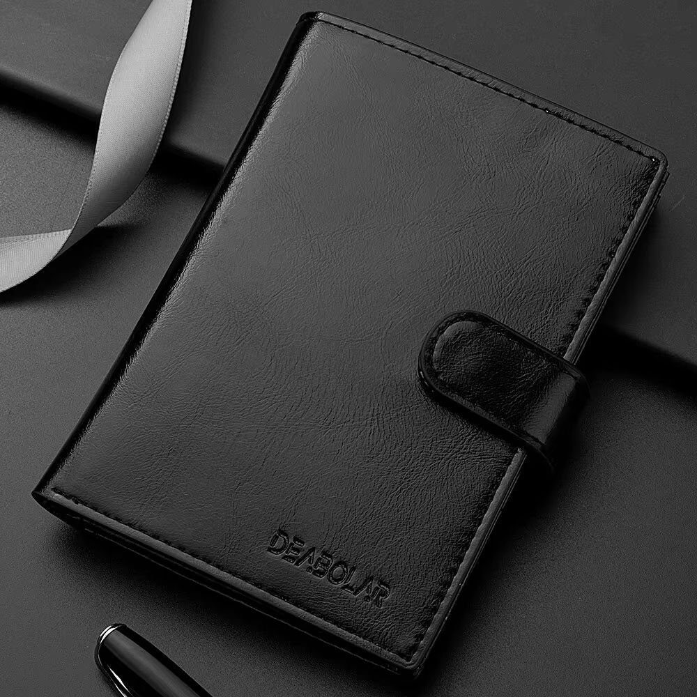 Men's Travel Passport Wallet – Multi-Function Organizer with Card Slots, Coin Pocket & Secure Zipper Design